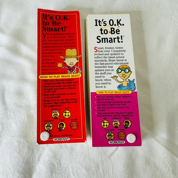 Brain Quest 2nd & 3rd Grade Deck Set of 2 Questions Educational Children Learn - Picture 2 of 9
